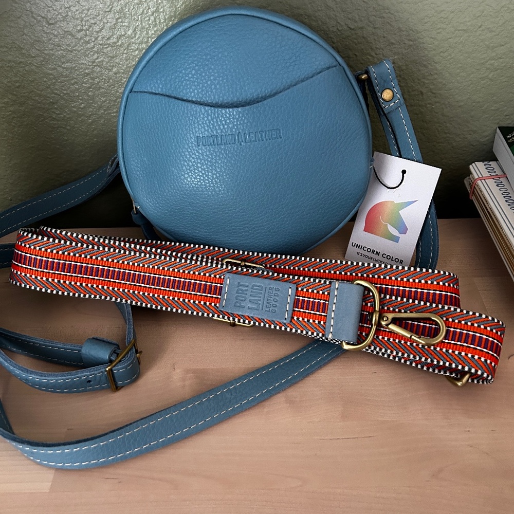 Portland Leather Small Circle Crossbody Bag in DREAM